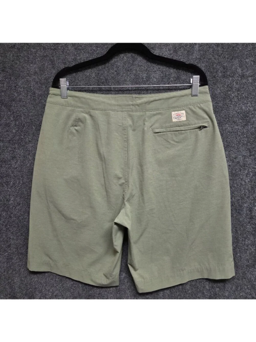 Faherty Shorts Mens 33 Green All Day Hybrid Drawstring 9